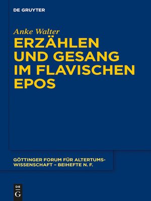 cover image of Erzählen und Gesang im flavischen Epos